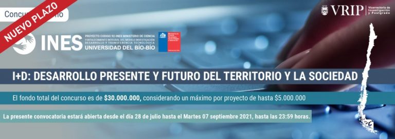 Se extiende plazo concurso interno: proyecto 92-INES “I+D: desarrollo presente y futuro del territorio y la sociedad”