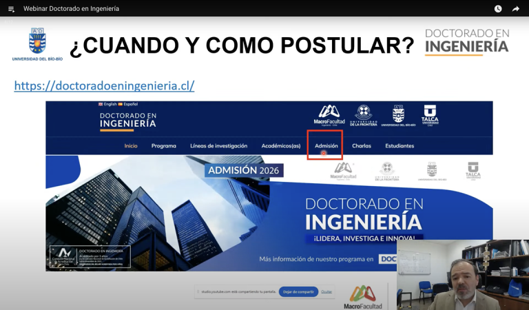 Universidad del Bío-Bío realizó su II Feria Virtual de Postgrados UBB 2025