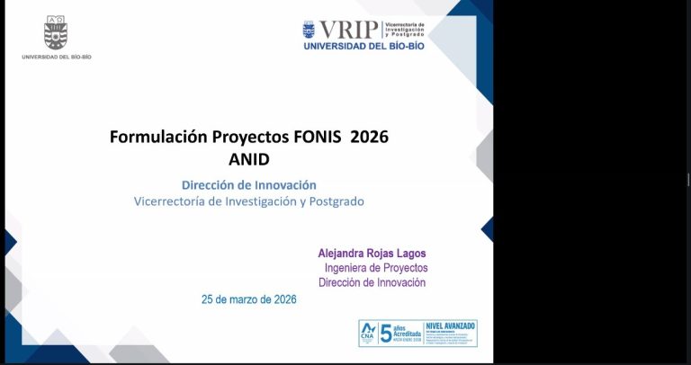 Unidad de Proyecto de VRIP-UBB fortalece capacidades de investigación en salud con charla sobre concurso FONIS 2026 de ANID