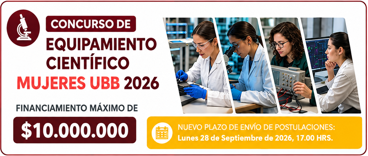 Concurso de Equipamiento Científico Mujeres UBB 2026